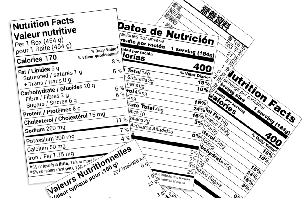 Screen reader support for Nutritionist Pro nutrition labels and PDFs